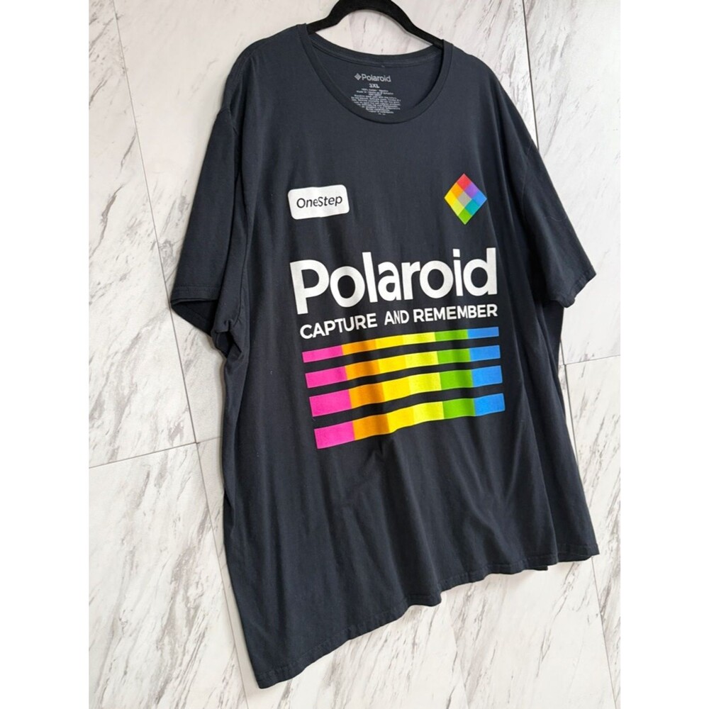 Polaroid Capture and Remember Rainbow Graphic Tee Mens Size 3XL OneStep - Picture 3 of 5